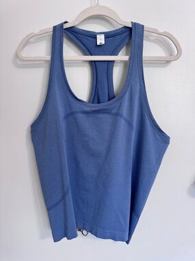lululemon athletica Periwinkle Racerback hip length swiftly Tank
